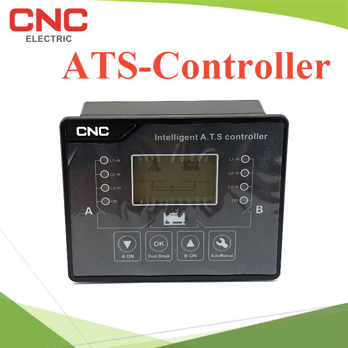 หน้าจอคอนโทรล ATS ควบคุม และแสดงผล การสลับไฟ เบรกเกอร์ 2 ทาง CNCCNC Automatic Transfer Switch   ATS Controller