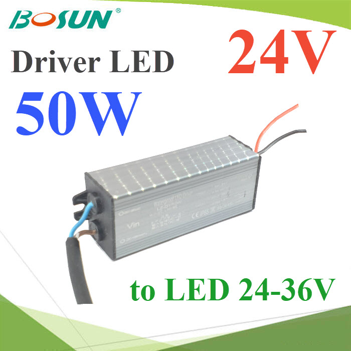 ตัวแปลงไฟ LED Driver 50W ไฟเข้า 24V DC  ไฟออกขับ LED 24V-36VLED Driver Waterproof Bosun 50W input DC24V to LED 24-36V