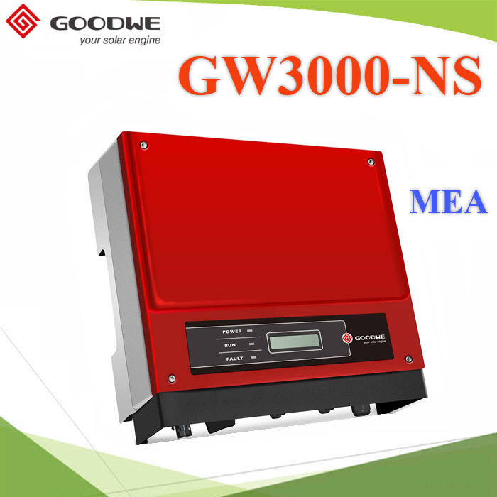 กริดไท อินเวอร์เตอร์ 3KW GoodWE รุ่น GW3000-NS 1-MPPT LN ไฟบ้าน MEA3KW GoodWE Solar Inverter Grid-Connection GW3000-NS Single Phase