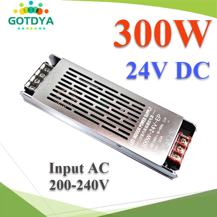 สวิชชิ่งแปลงไฟ LED 300W ไฟเข้า 200-240V AC ไฟออกขับ LED 24VSwitching Power 300W input AC 200-240V Output DC 24V Aluminum