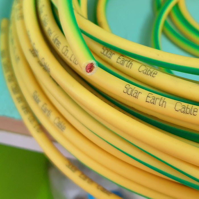 4 เมตร สายกราวน์ 16 sq.mm เขียวเหลือง สำหรับงานไฟฟ้า ตู้คอนโทรล ทนต่อรังสี UV