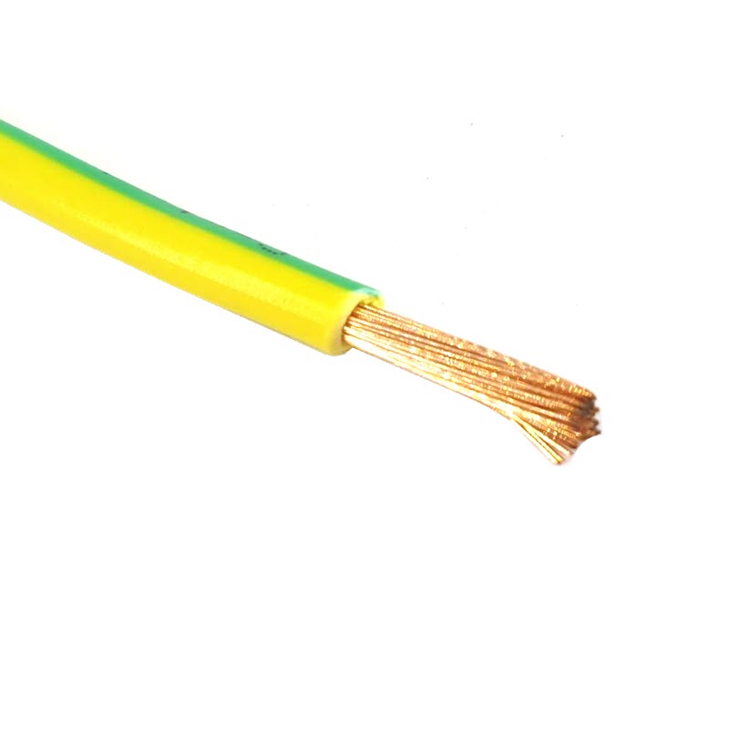 (ระบุความยาว) สายกราวด์ 2.5 sq.mm เขียวเหลือง สำหรับงานไฟฟ้า ตู้คอนโทรล ทนต่อรังสี UV