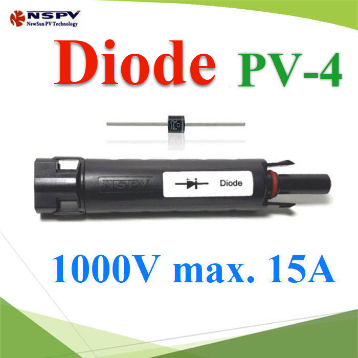 Solar ไดโอด PV-4 Diode สำหรับการต่อขนาน 1000V DC Solar Diode PV-4 Solar PV IP65 1000V DC   www.Solar-Thailand.co.th