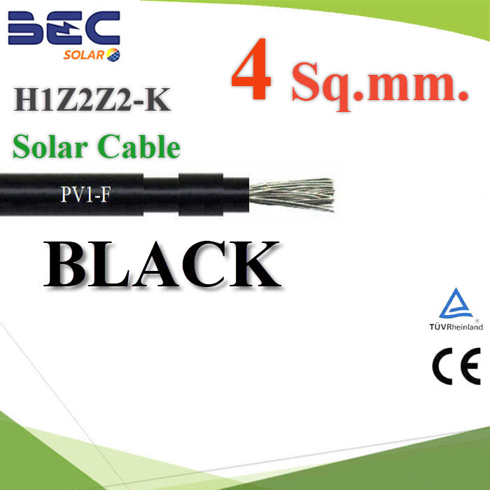 1000 เมตร สายไฟ H1Z2Z2-K 1x4.0 Sq.mm. DC BEC Solar Cable โซลาร์เซลล์ สีดำPhotovoltaic LINK Solar Cable DC H1Z2Z2-K 1x4.0 Sq.mm. BLACK 1000m  www.Solar-Thailand.co.th