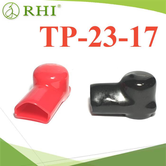 TP23-17 ยางหุ้มขั้วแบตเตอรี่ บัสบาร์ กว้าง 20 mm. แบบร้อยสายไฟกับบัสบาร์ แพคคู่ สีแดง-ดำBattery Terminal cover RED-BLACK input Cable and Busbar 20mm  www.Solar-Thailand.co.th