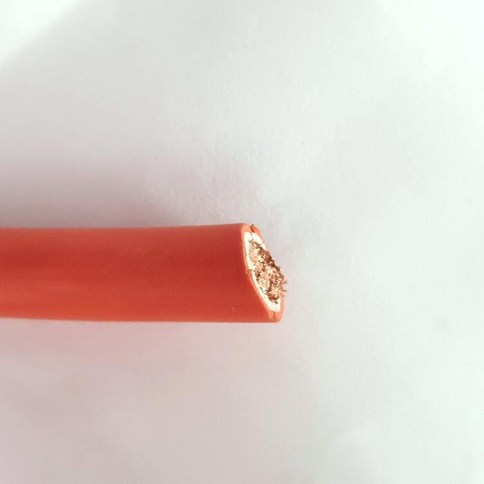 2 เมตร สายแบตเตอรี่ ฉนวน 2 ชั้น สีส้ม สายไฟเชื่อม แบบทองแดงแท้ ขนาด 25 Sq.mm.Welding Battery Cable Copper 25 mm2 Double Insulaton White Adn Orange Color A Grade  www.Solar-Thailand.co.th