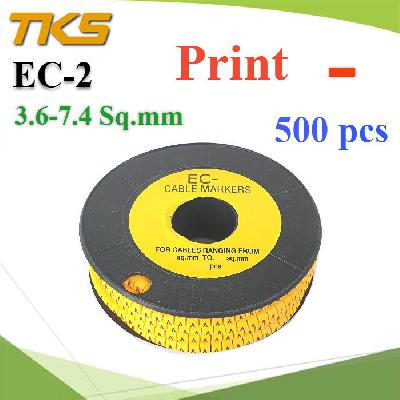 เคเบิ้ล มาร์คเกอร์ EC2 สีเหลือง สายไฟ 3.6-7.4 Sq.mm. 500 ชิ้น (พิมพ์ ลบ )Cable marker EC2 Cable 3.6-7.4 Sq.mm. Screen Minus