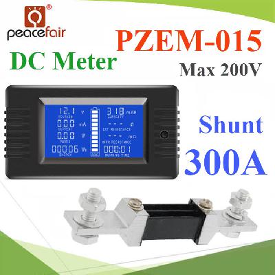 Multifunction Battery Monitor Meter Battery Test Detector DC Voltage Current Power External shunt 300A