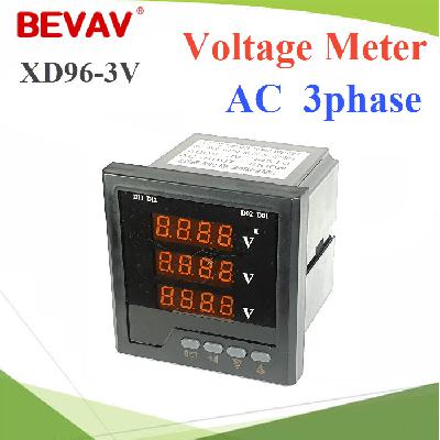 XD-3V Three phase AC Voltage meter 72mm.