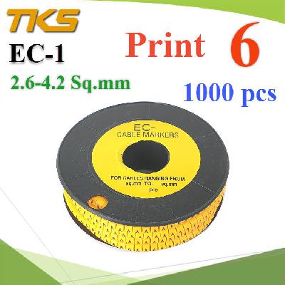 Cable marker EC1 Cable 2.6-4.2 Sq.mm.  number 6  