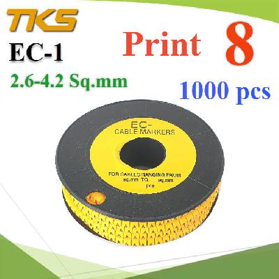 Cable marker EC1 Cable 2.6-4.2 Sq.mm.  number 8