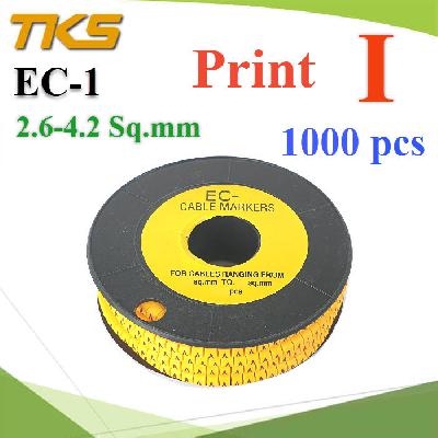 เคเบิ้ล มาร์คเกอร์ EC1 สีเหลือง สายไฟ 2.6-4.2 Sq.mm. 1000 ชิ้น (พิมพ์ I )Cable marker EC1 Cable 2.6-4.2 Sq.mm. Screen I