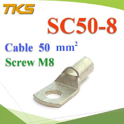 Insulated Electrical Wire Copper Tube Terminals 50 Sq.mm. Screw M8