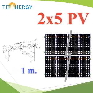 2x5 Ground Mounting System High 1m.  