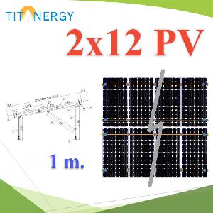 2x12 Ground Mounting System High 1m.  