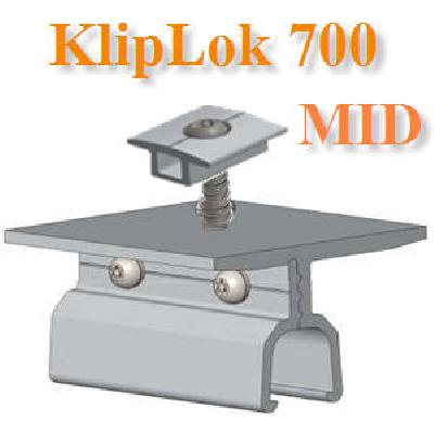 ตัวยึดหลังคา เมทัลชีท Klip-lok 700 พร้อมตัว MID ClampMetal Roof Klip-Lok 700 Bracket  MID Clamp