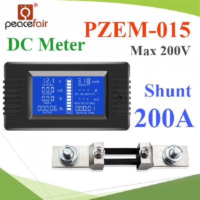 Multifunction Battery Monitor Meter Battery Test Detector DC Voltage Current Power External shunt 200A