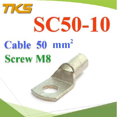 Insulated Electrical Wire Copper Tube Terminals 50 Sq.mm. Screw M10
