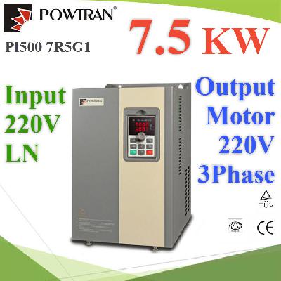 7.5KW input AC 220V 1phase and output AC 3phase 220V for 10HP Motor