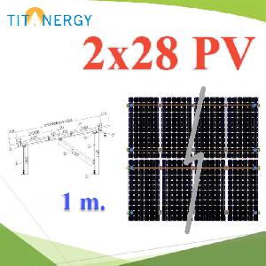 2x12 Ground Mounting System High 1m.  