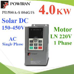 P1500A-S โซลาร์อินเวอร์เตอร์ 4.0KW สำหรับมอเตอร์ปั๊ม 1เฟส  220V ไฟป้อน DC150-450V หรือ AC 220V LNP1500A-S Solar Pump Inverter AC220V Motor 4.0KW 1Phase 220V LN