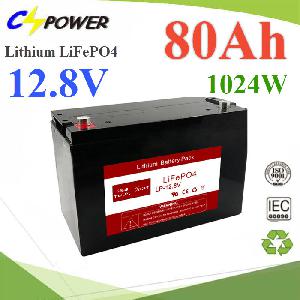 Lithium Battery 12.8V 80Ah Solar LiFePO4 1024Wh with BMS
