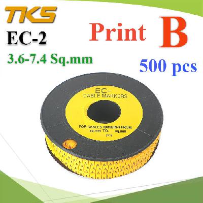 เคเบิ้ล มาร์คเกอร์ EC2 สีเหลือง สายไฟ 3.6-7.4 Sq.mm. 500 ชิ้น (พิมพ์ B )Cable marker EC2 Cable 3.6-7.4 Sq.mm. Screen B