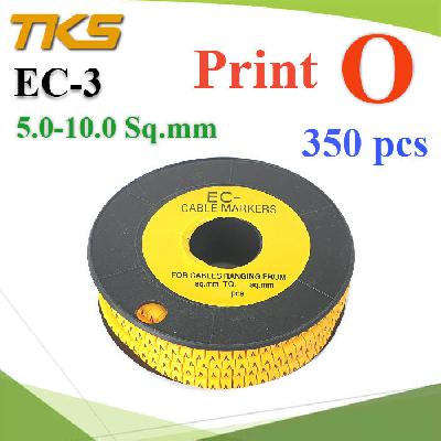 เคเบิ้ล มาร์คเกอร์ EC3 สีเหลือง สายไฟ 5-10 Sq.mm. 350 ชิ้น (พิมพ์โอ O )Cable marker EC3 Cable 5-10 Sq.mm. Screen O
