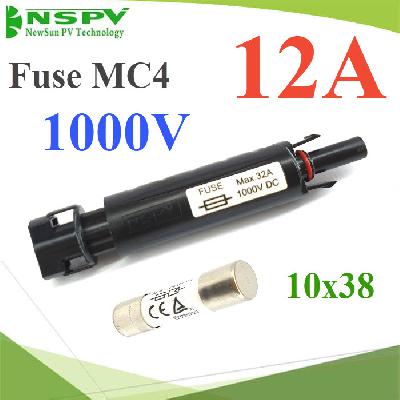 Solar Inline Fuse 12A 1000VDC with Fuse Holder PV4 Connector