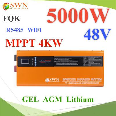 AC Power 5000W 48V Pure sine wave hybrid inverter MPPT Solar charger 80A