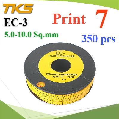 เคเบิ้ล มาร์คเกอร์ EC3 สีเหลือง สายไฟ 5-10 Sq.mm. 350 ชิ้น (เลข 7 )Cable marker EC3 Cable 5-10 Sq.mm. number 7