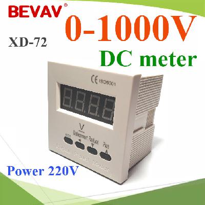 XD-72 DCV Voltage meter Display 0-1000V  size 72x72mm  Power AC 220V