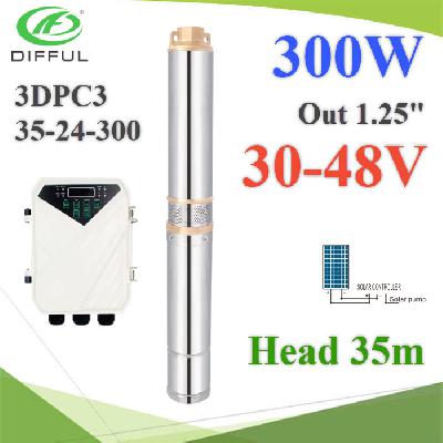 DC 24V 300W solar submersible Pump 3 inches Max.35m. Motor Brushless DC