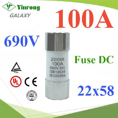 Fuse DC 22x58mm 100A Max.690V GR type for Battery Solar