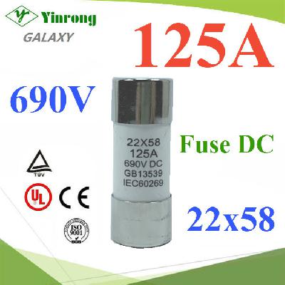 Fuse DC 22x58mm 125A Max.690V GR type for Battery Solar