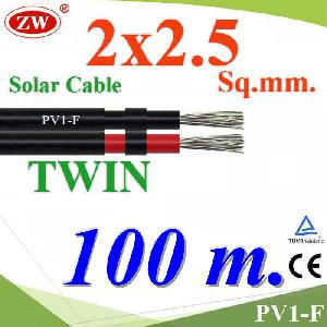 PHOTOVOLTAIC CABLE PV1-F Solar Cable DC 2x2.5 Sq.mm. TWIN 100m.