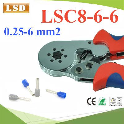 LSC8-6-6 ferrule crimping tool for press hexagonal type 0.25-6mm2 cable ferrules hexagon crimping tool