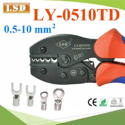 LY-0510TD hand tools non-insulated terminal crimping tool 0.5-10mm2 cable terminal crimping plier 