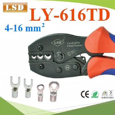 LY-616TD Terminal crimping plier for non-insulated cable links 4-16mm2 12-6AWG,cable lug crimping tools