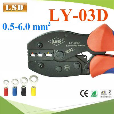 LY-03D Ratchet hand  terminal crimping tool for insulated connector  0.5-6 Sq.mm.