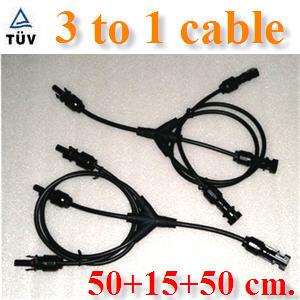 PV cable MC4 solar connector 3 to 1 50cm