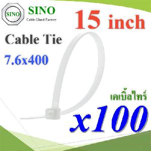 Self-locking Polyamide Cable Tie 15 inch Good quality Size 7.6x400mm. WHITE