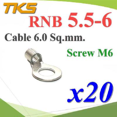 RNB 5.5-6 TKS Cable Lug Copper Ring Terminal Cable 4-6 Sq.mm Screw M6