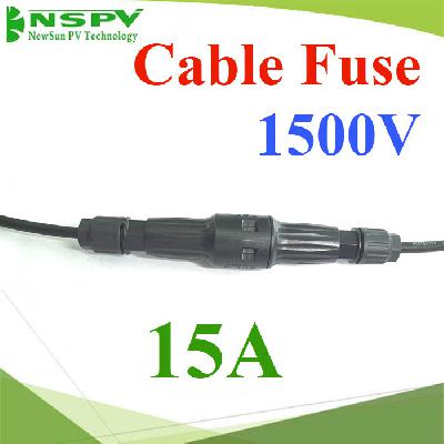 PV Cable Assembly with Fuse 15A 1500VDC MC4