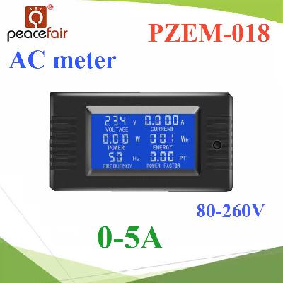 AC 5A Digital Display Power Monitor Meter Voltmeter Ammeter Frequency Current Voltage Factor Meter
