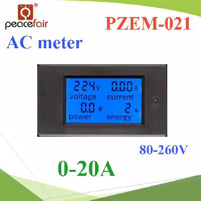 PZEM-021 AC digital multi-function meter 80-260V 0-20A  Voltage Current Power Energy