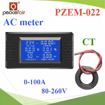 AC digital multi-function meter 80-260V 0-100A  Voltage Current Power Energy with Coil CT