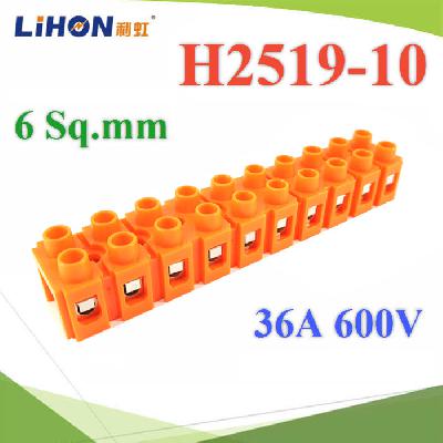 H2519-10 H Fixed Terminal Blocks Orange High Quality Wire Connector screw 10 way