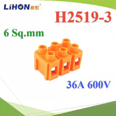 H2519-3 H Fixed Terminal Blocks Orange High Quality Wire Connector screw 3 way