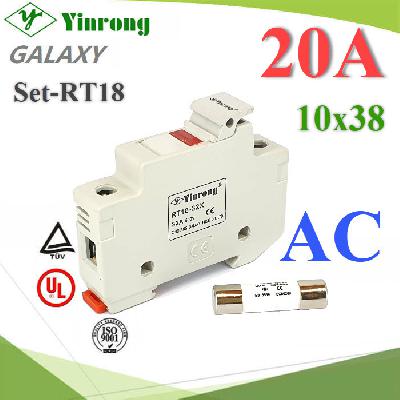 Cylindrical Fuse Link 20A 380V AC 10x38 Yinrong Galaxy with Fuse Holder